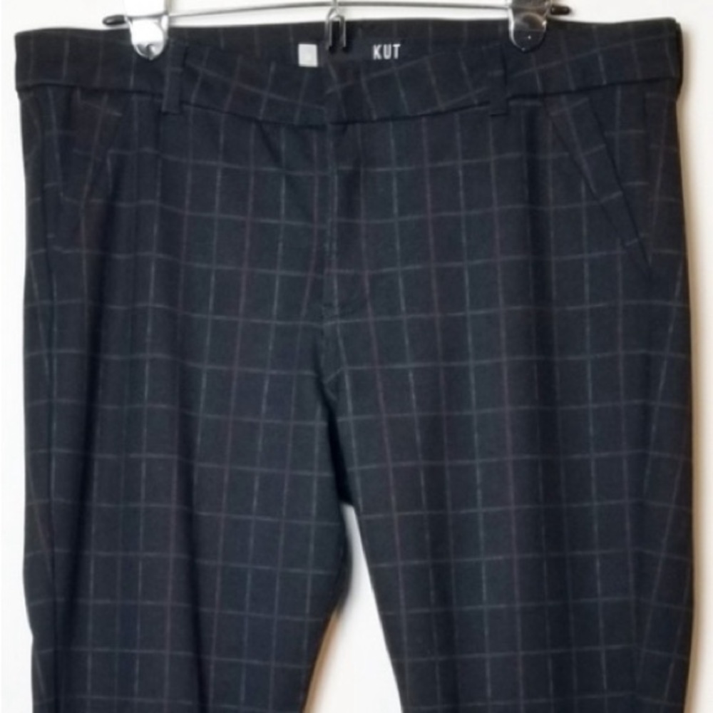 Kut from the Kloth pants 14 Mia ankle skinny plaid